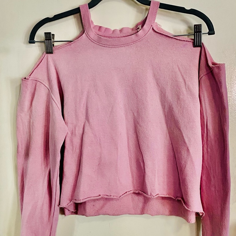 Pink off the shoulder sweater